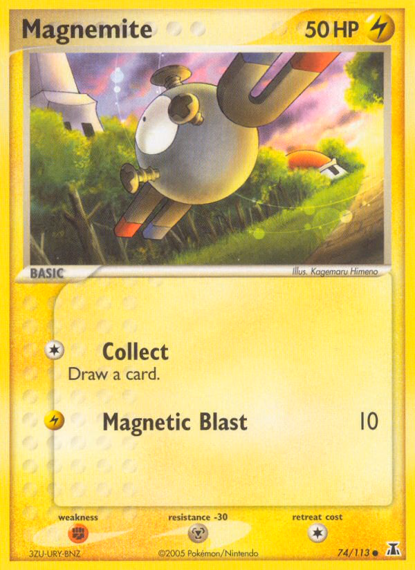 Magnemite Pokemon card (74/113, Delta Species)