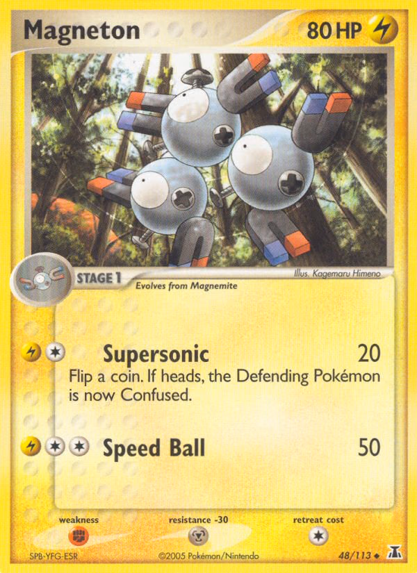 Magneton Pokemon card (48/113, Delta Species)