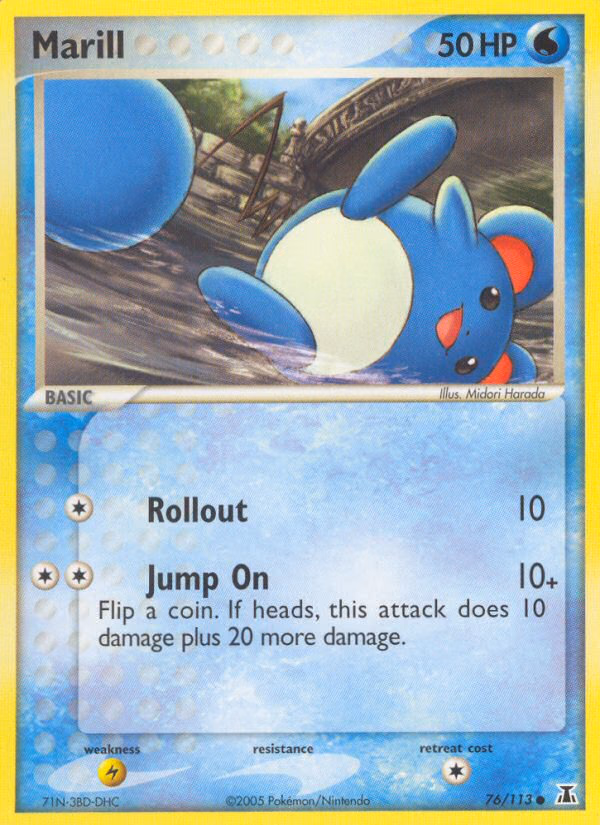 Marill Pokemon card (76/113, Delta Species)