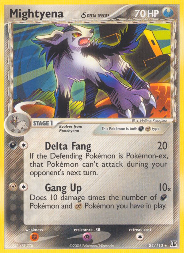 Mightyena δ Pokemon card (24/113, Delta Species)