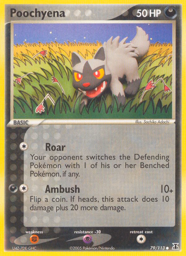 Poochyena Pokemon card (79/113, Delta Species)