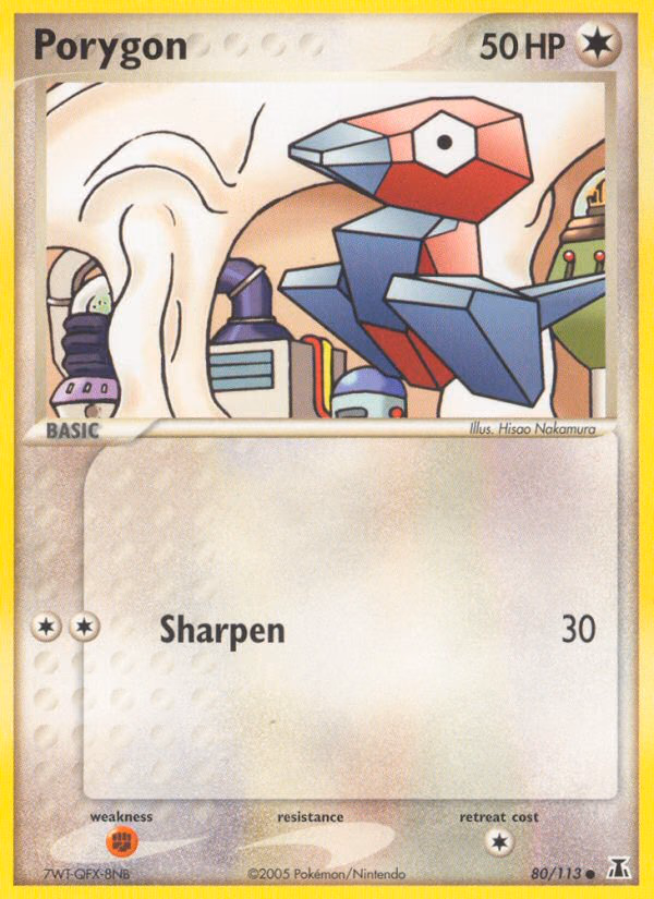 Porygon Pokemon card (80/113, Delta Species)