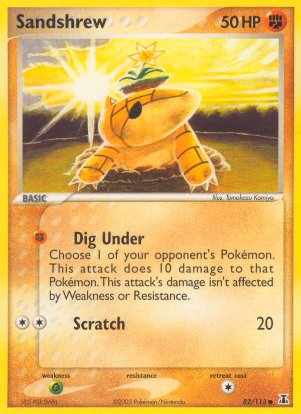 Sandshrew Pokemon card (82/113, Delta Species)