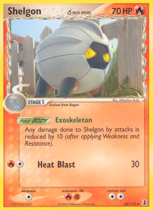 Shelgon δ Pokemon card (54/113, Delta Species)