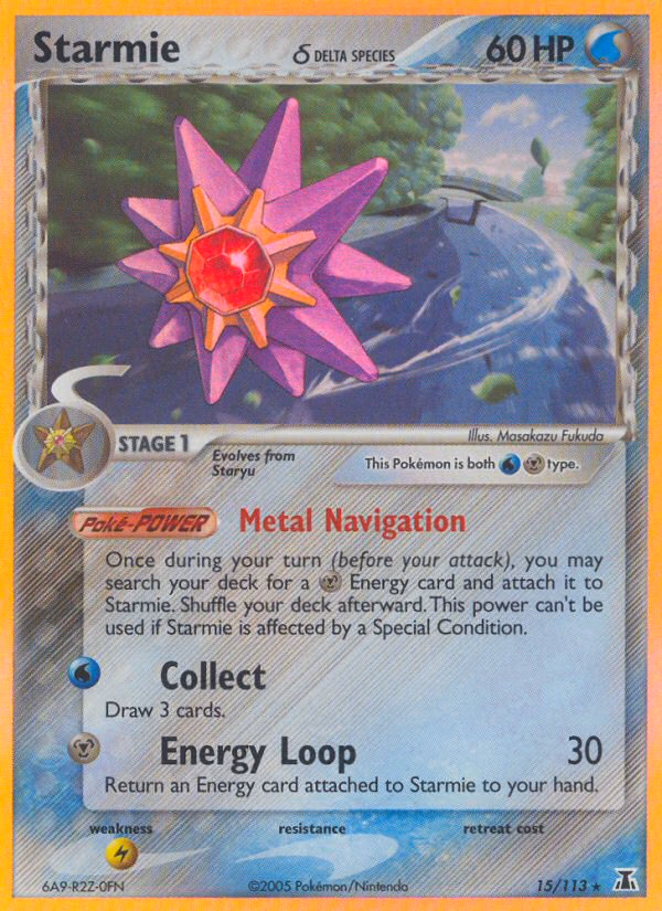 Starmie δ Pokemon card (15/113, Delta Species)