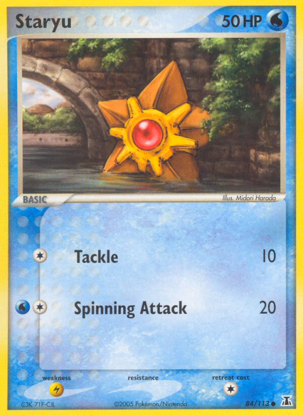 Staryu Pokemon card (84/113, Delta Species)