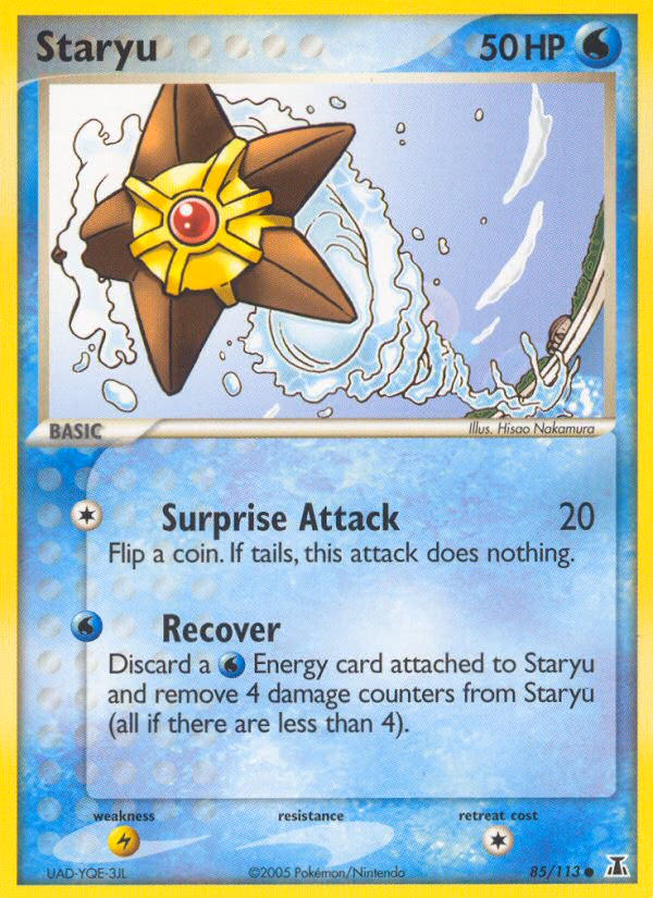 Staryu Pokemon card (85/113, Delta Species)