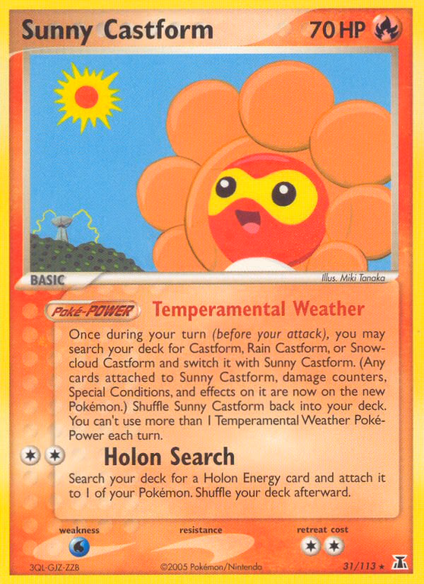 Sunny Castform Pokemon card (31/113, Delta Species)