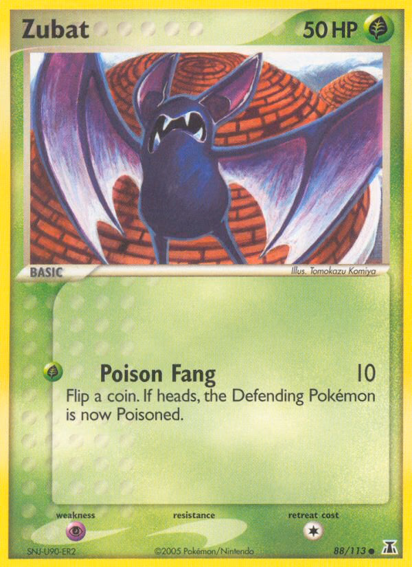 Zubat Pokemon card (88/113, Delta Species)