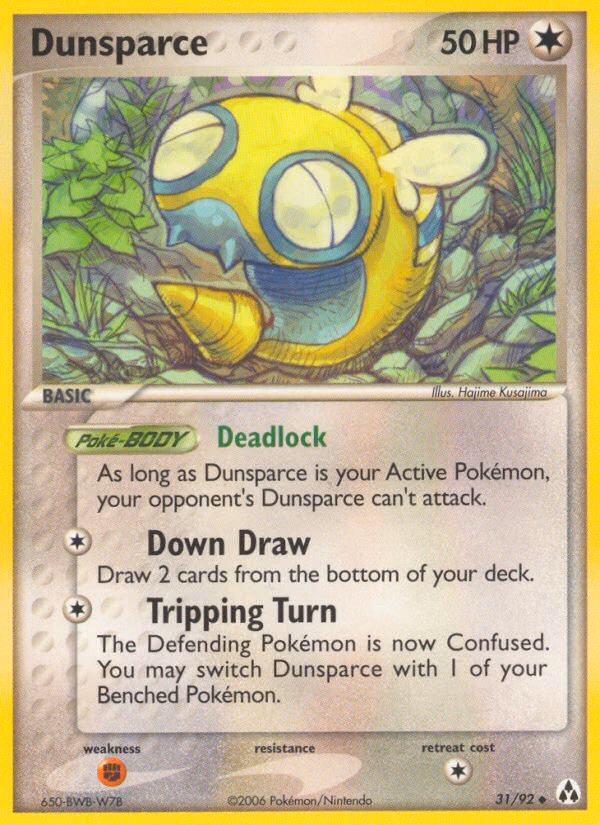 Dunsparce Pokemon card (31/92, Legend Maker)