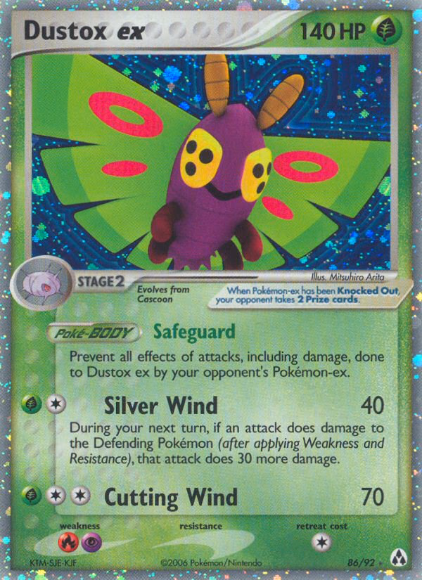 Dustox ex Pokemon card (86/92, Legend Maker)