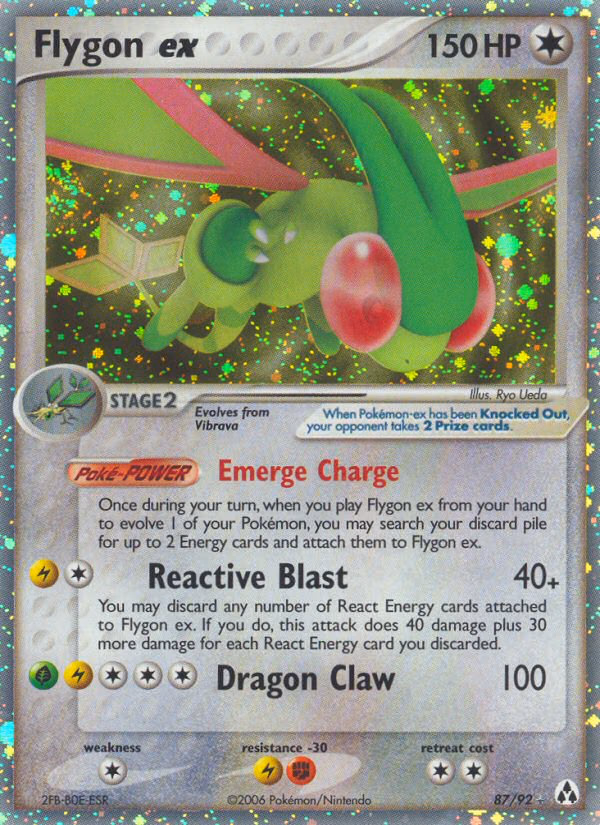 Flygon ex Pokemon card (87/92, Legend Maker)