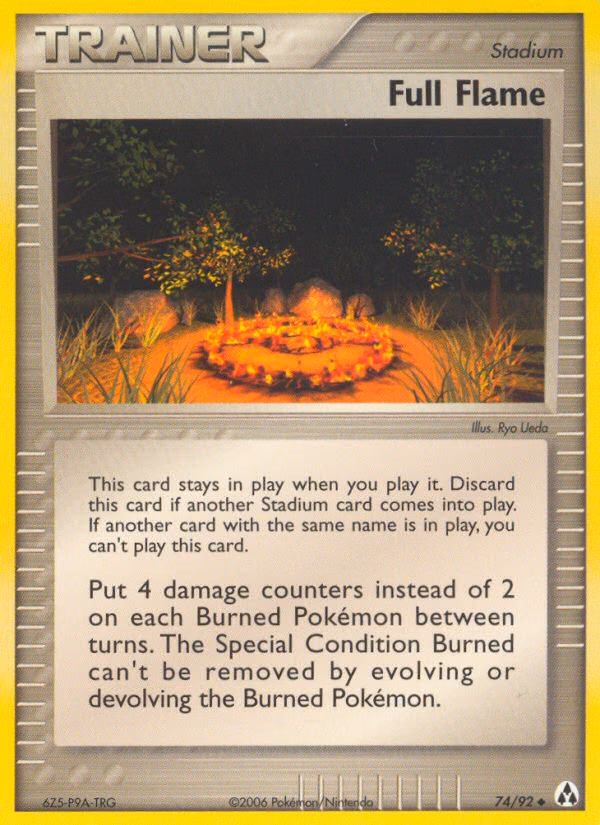 Full Flame Pokemon card (74/92, Legend Maker)