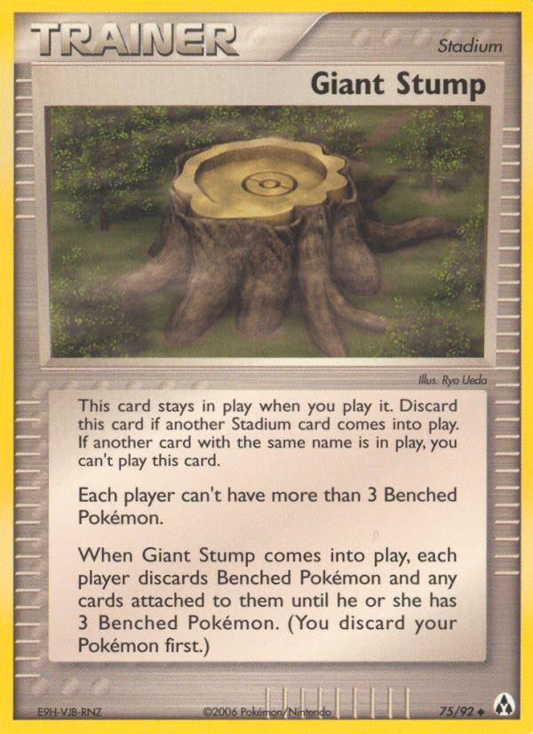 Giant Stump Pokemon card (75/92, Legend Maker)