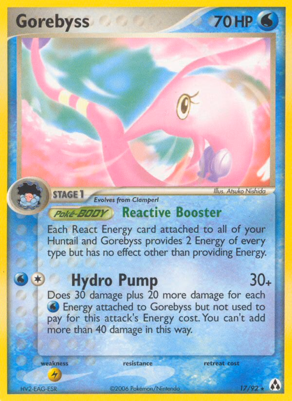 Gorebyss Pokemon card (17/92, Legend Maker)