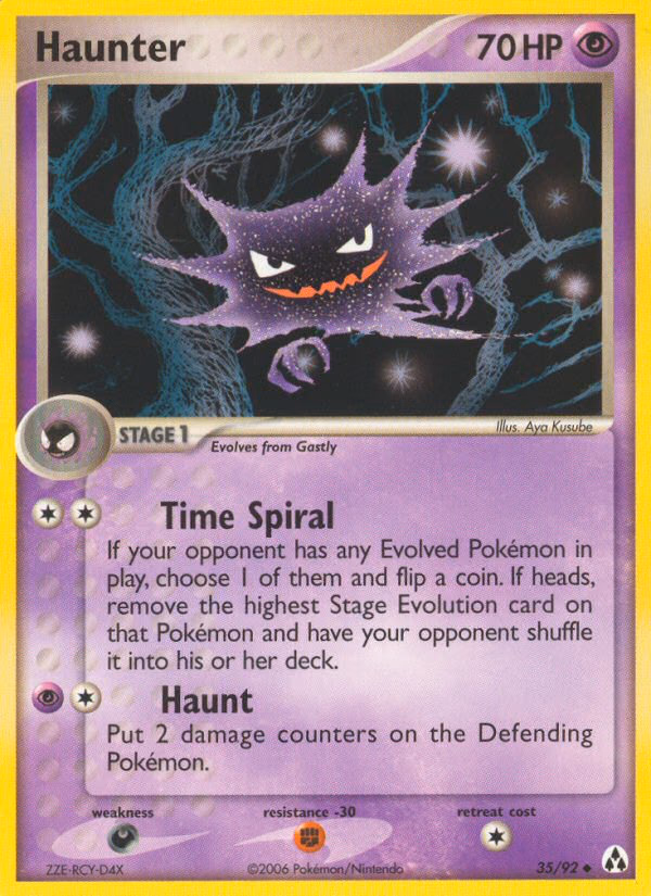 Haunter Pokemon card (35/92, Legend Maker)