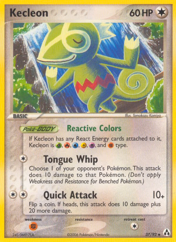 Kecleon Pokemon card (37/92, Legend Maker)