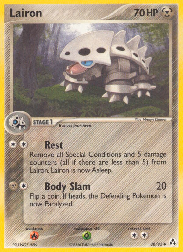 Lairon Pokemon card (38/92, Legend Maker)