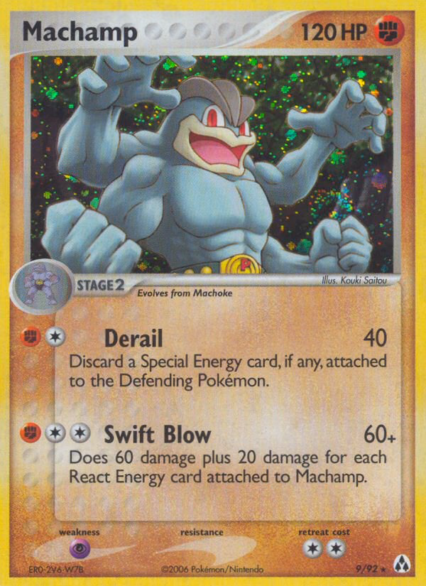 Machamp Pokemon card (9/92, Legend Maker)