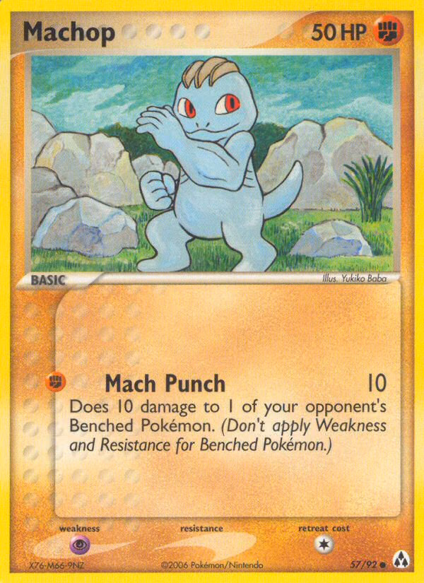 Machop Pokemon card (57/92, Legend Maker)