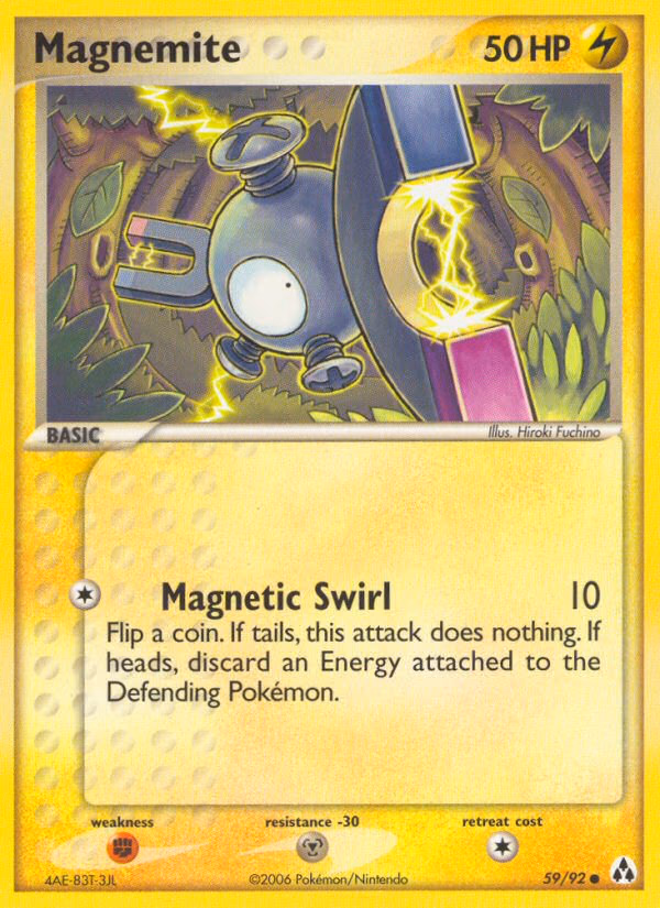 Magnemite Pokemon card (59/92, Legend Maker)
