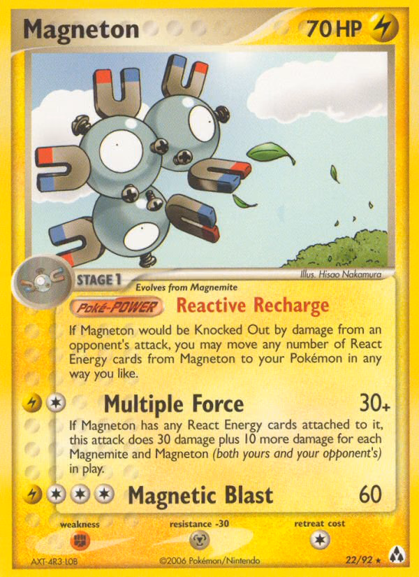 Magneton Pokemon card (22/92, Legend Maker)