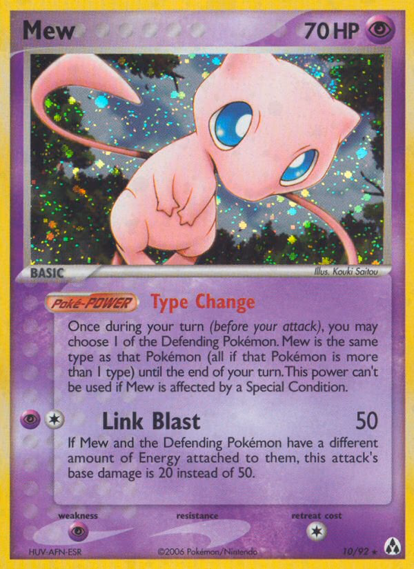 Mew Pokemon card (10/92, Legend Maker)