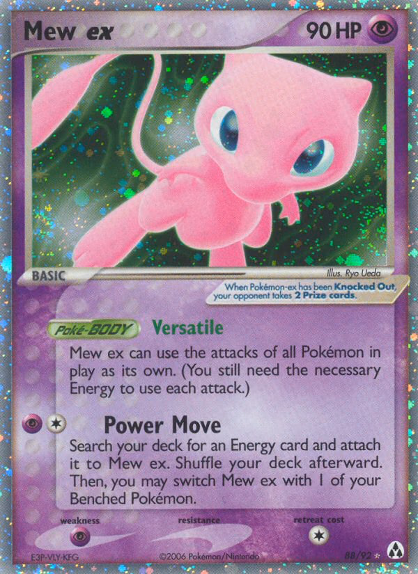 Mew ex Pokemon card (88/92, Legend Maker)