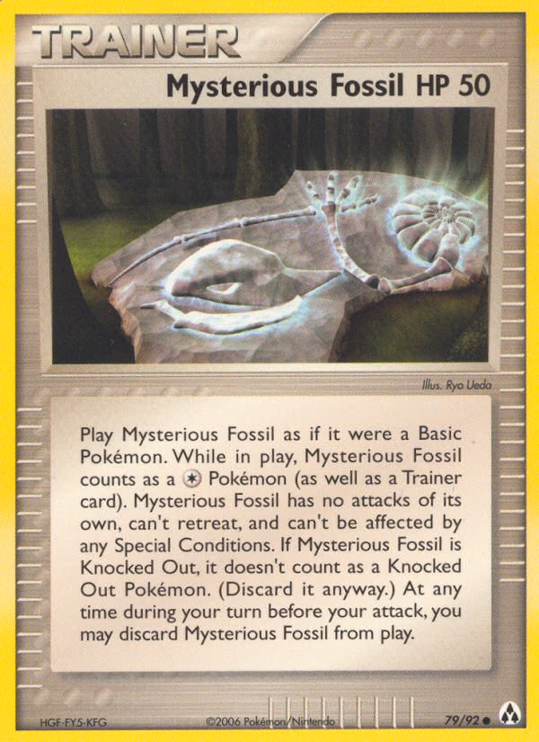 Mysterious Fossil Pokemon card (79/92, Legend Maker)
