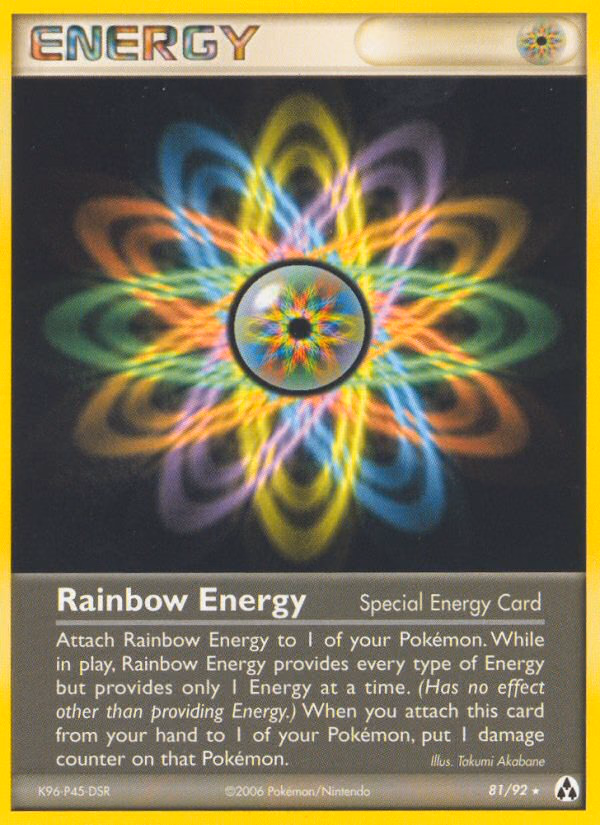 Rainbow Energy Pokemon card (81/92, Legend Maker)