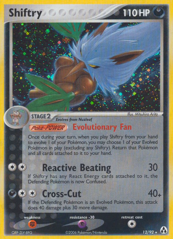 Shiftry Pokemon card (12/92, Legend Maker)