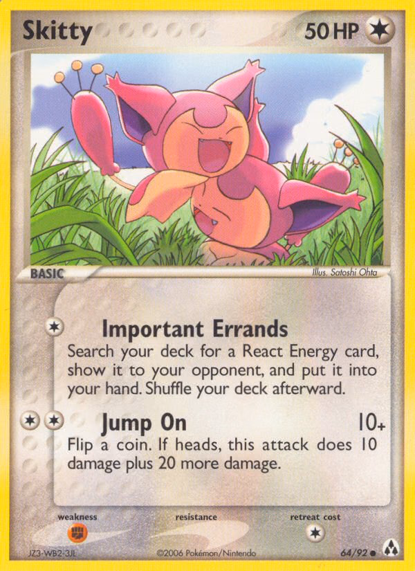 Skitty Pokemon card (64/92, Legend Maker)
