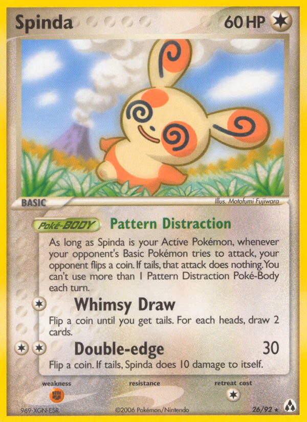 Spinda Pokemon card (26/92, Legend Maker)