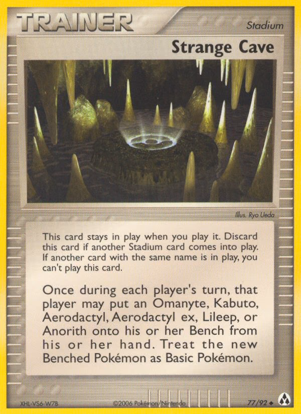 Strange Cave Pokemon card (77/92, Legend Maker)