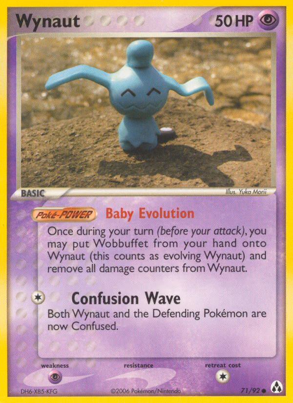 Wynaut Pokemon card (71/92, Legend Maker)