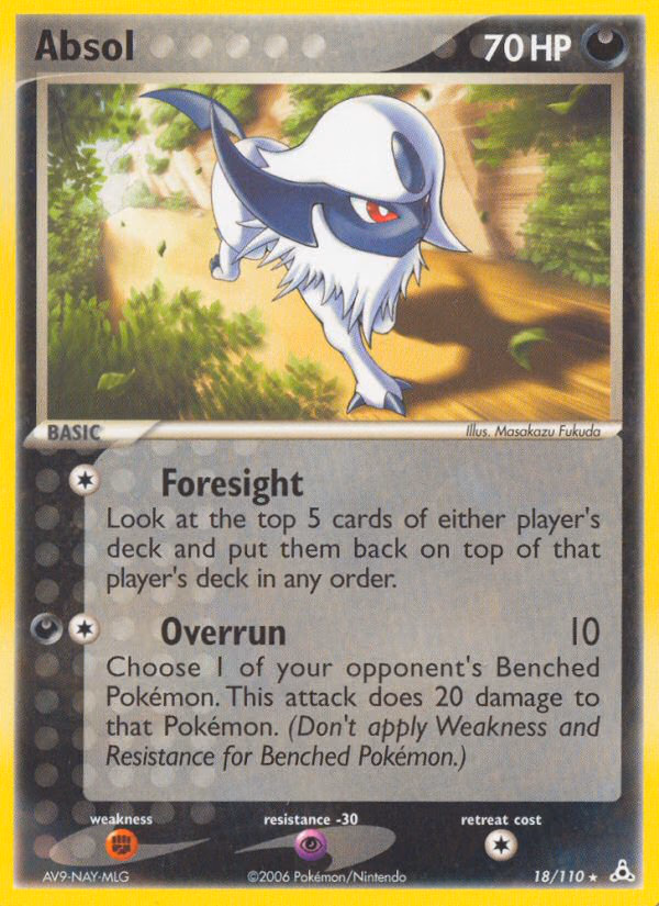 Absol Pokemon card (18/110, Holon Phantoms)