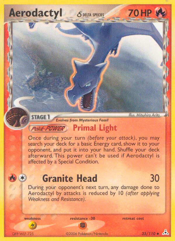 Aerodactyl δ Pokemon card (35/110, Holon Phantoms)