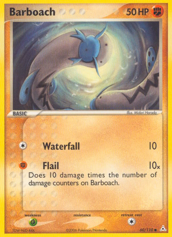Barboach Pokemon card (60/110, Holon Phantoms)