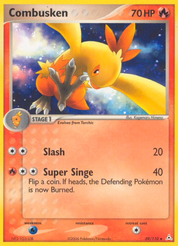 Combusken Pokemon card (39/110, Holon Phantoms)