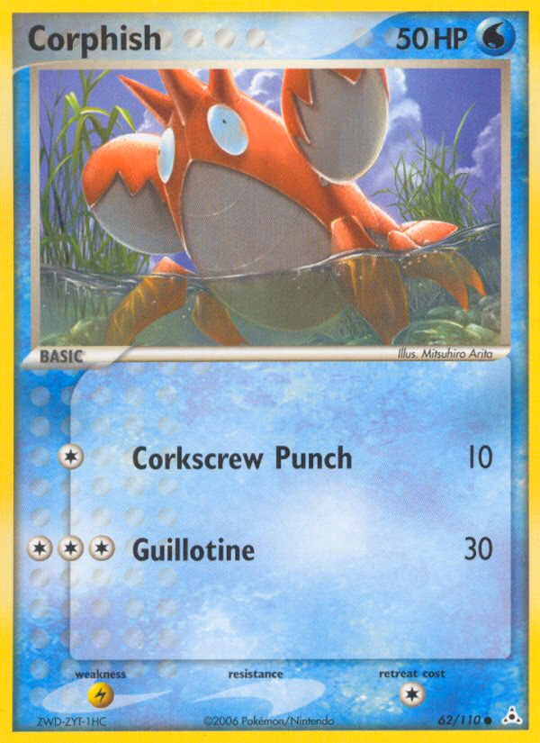 Corphish Pokemon card (62/110, Holon Phantoms)