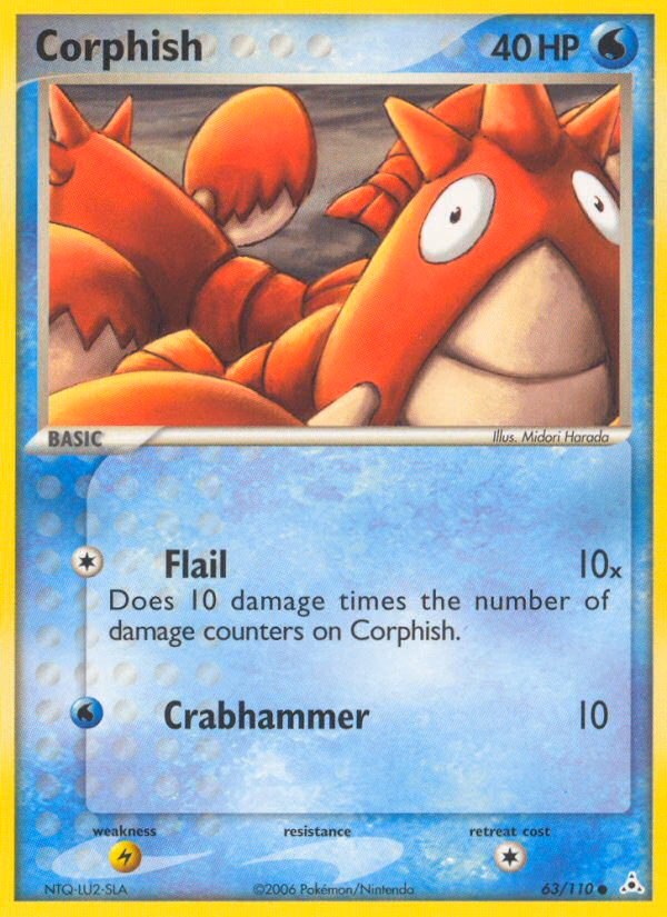 Corphish Pokemon card (63/110, Holon Phantoms)