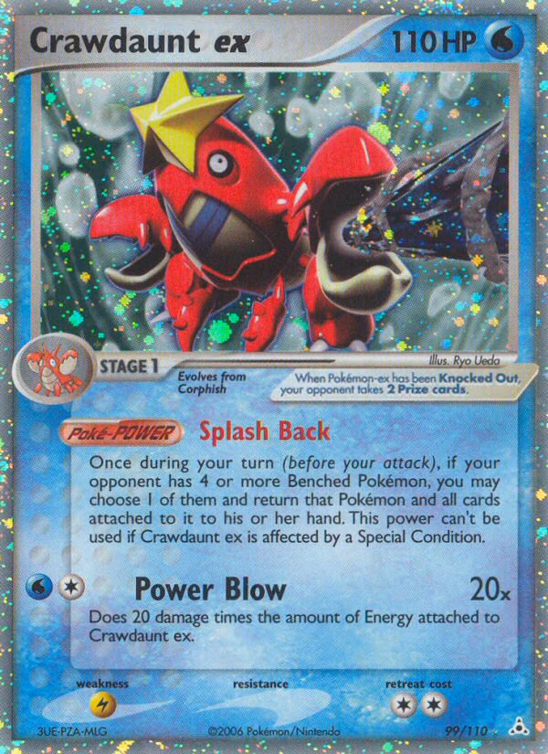 Crawdaunt ex Pokemon card (99/110, Holon Phantoms)