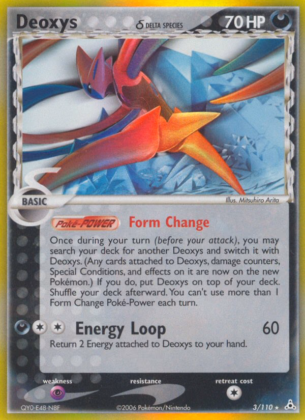 Deoxys δ Pokemon card (3/110, Holon Phantoms)