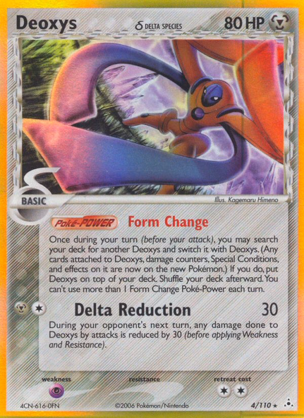 Deoxys δ Pokemon card (4/110, Holon Phantoms)