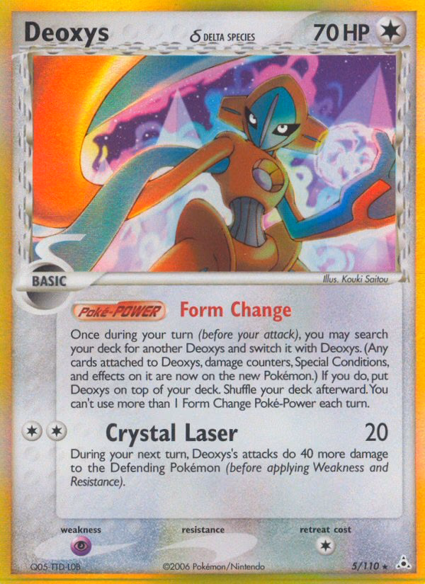Deoxys δ Pokemon card (5/110, Holon Phantoms)