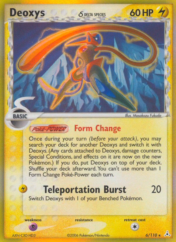 Deoxys δ Pokemon card (6/110, Holon Phantoms)