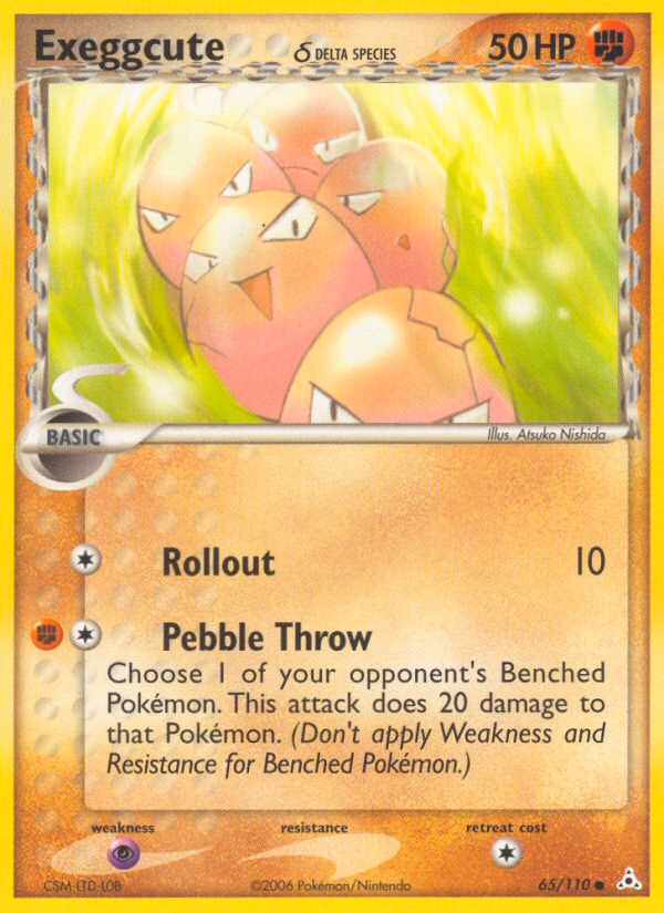 Exeggcute δ Pokemon card (65/110, Holon Phantoms)