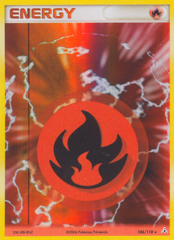 Fire Energy Pokemon card (106/110, Holon Phantoms)