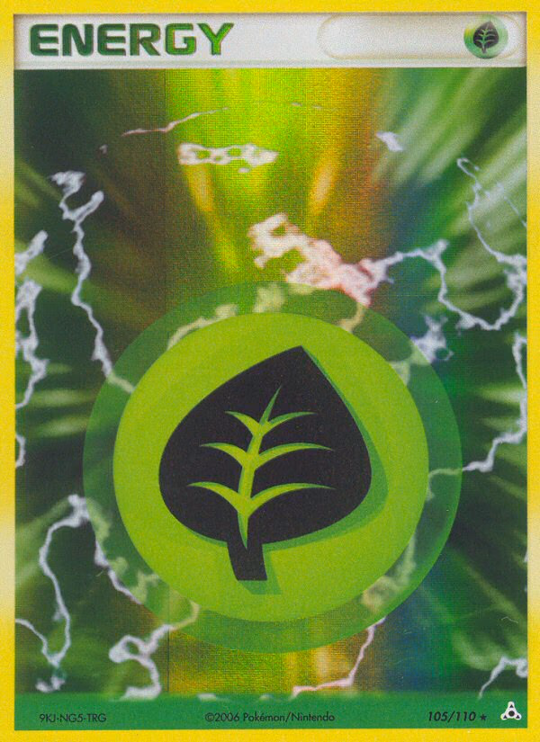 Grass Energy Pokemon card (105/110, Holon Phantoms)