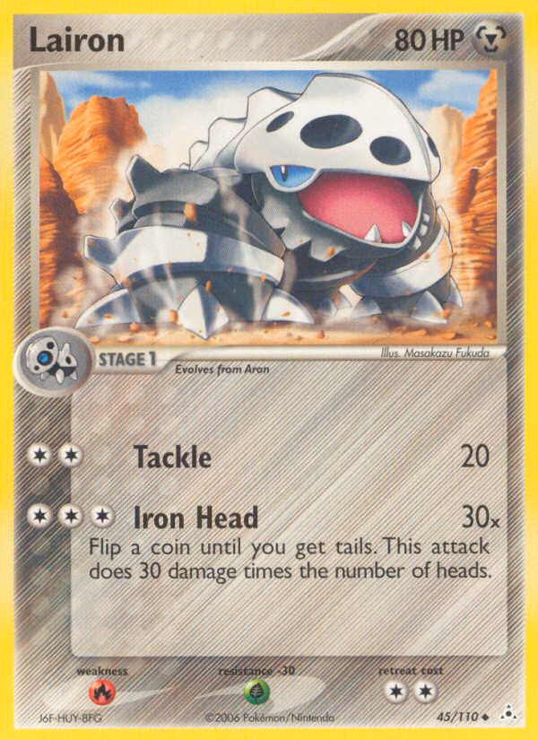 Lairon Pokemon card (45/110, Holon Phantoms)